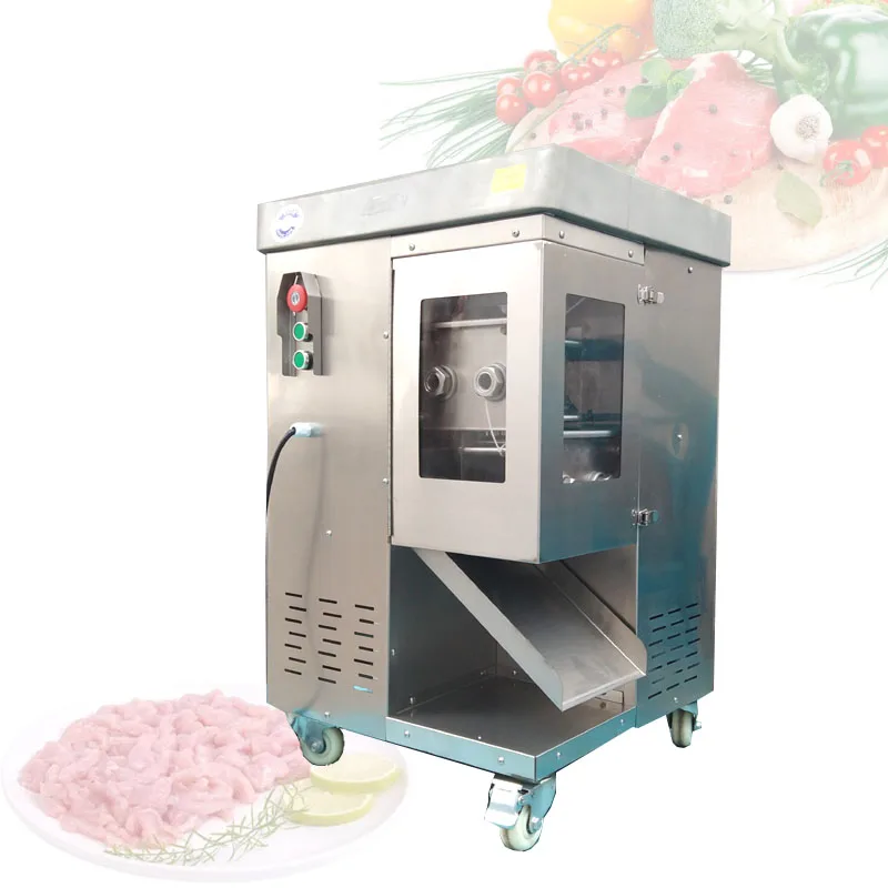 Large-scale Commercial Meat Slicer Machine Fully Automatic Stainless Steel Meat Shredded Cutter Machine