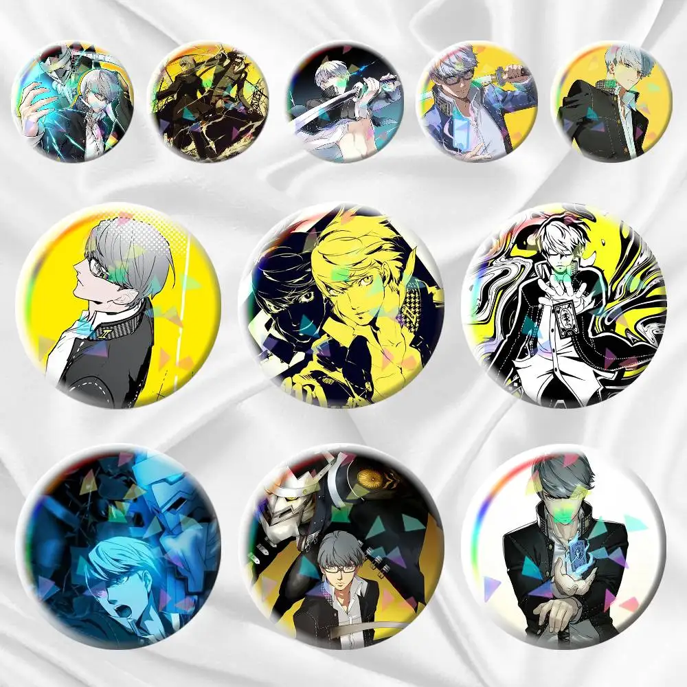 

Yu Narukami P4 Persona 4 75mm 44mm 25mm Accessories Toys Badge Brooch Backpack Hat Pins