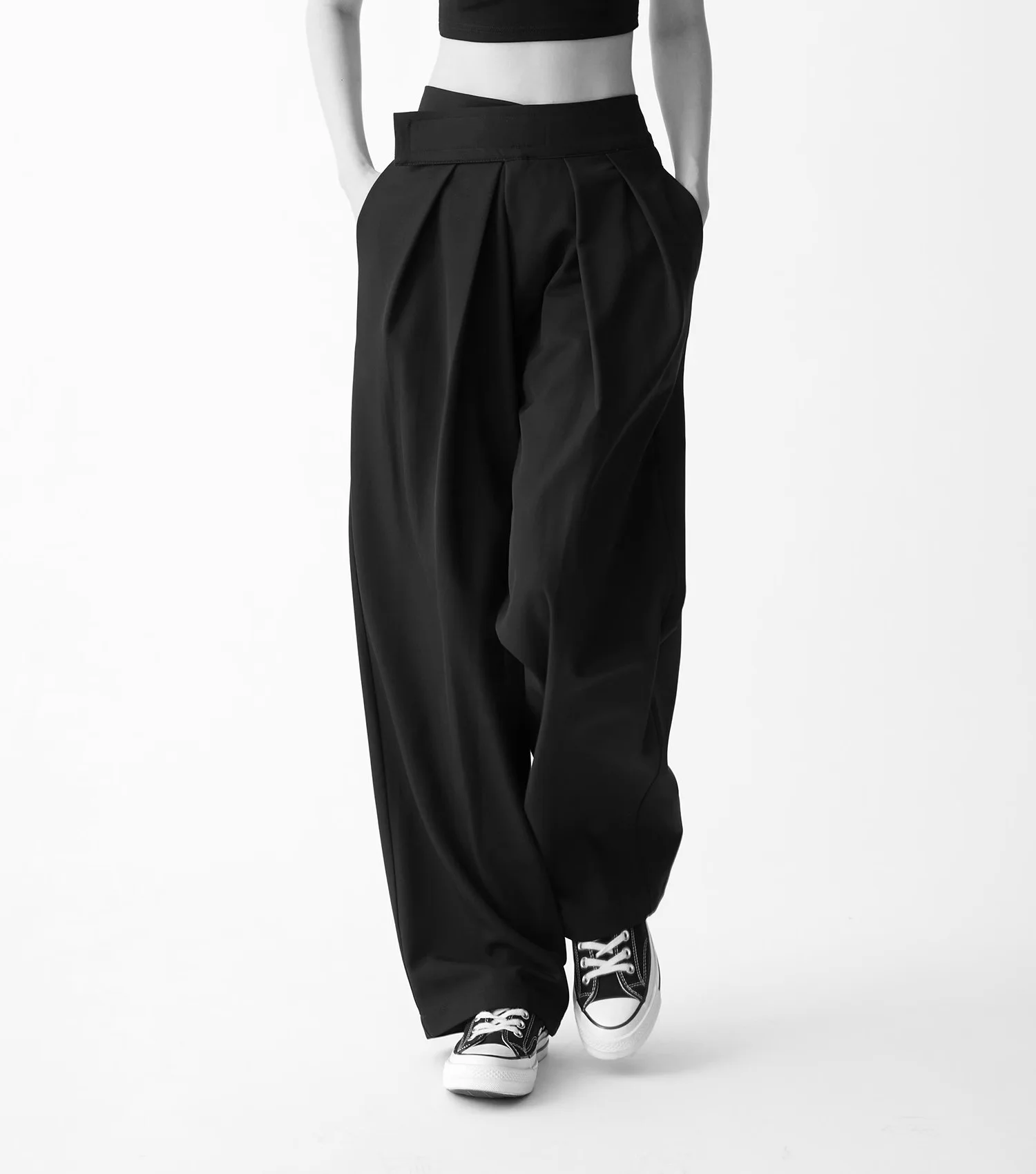 Black Loose Casual Suit trousers Yamamoto Yaosi Sle Dark High Waist  Design Sense Wide Leg Suit Pants for Men and Women