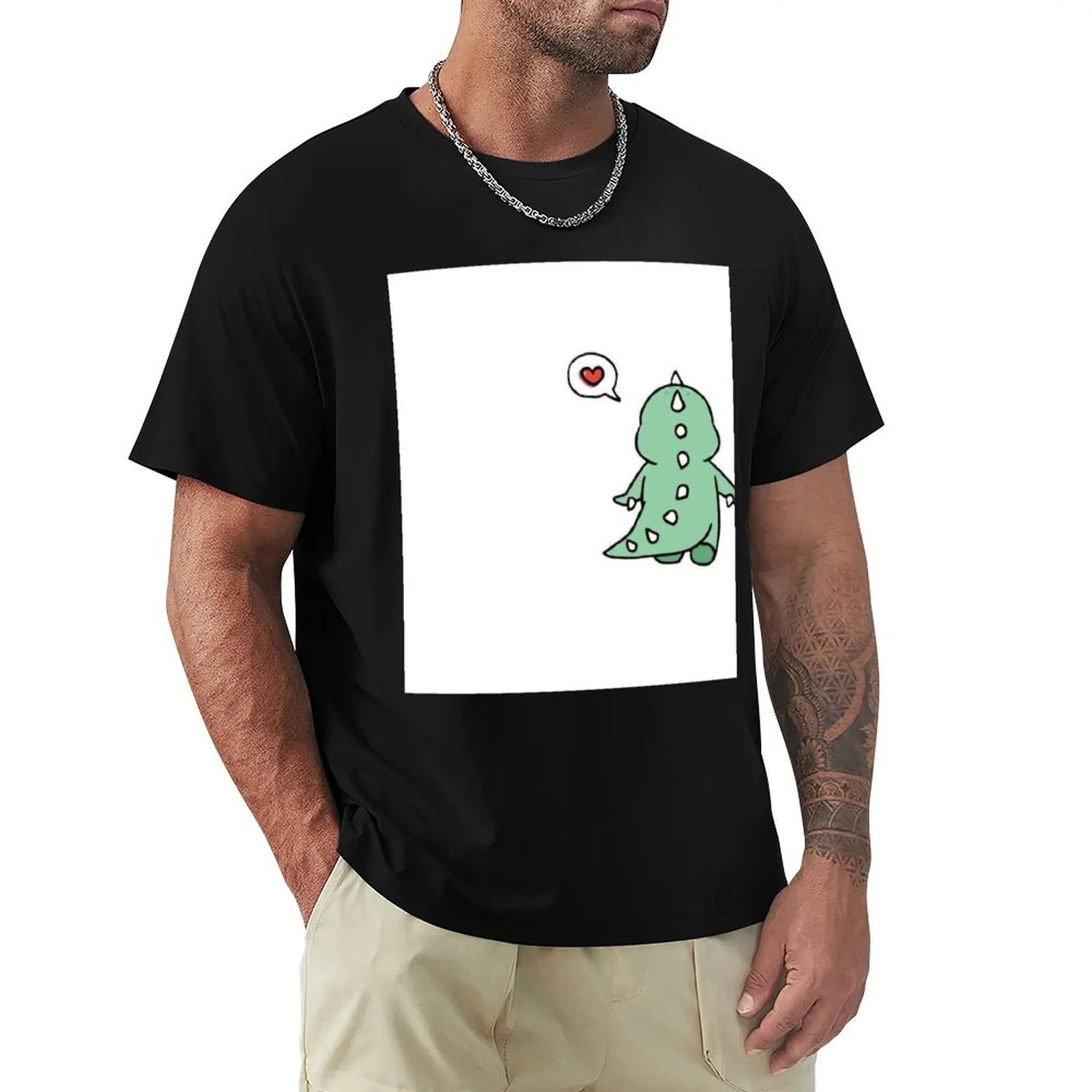 Dino Couple T-Shirt Casual Soft Cotton Short Sleeve Tee