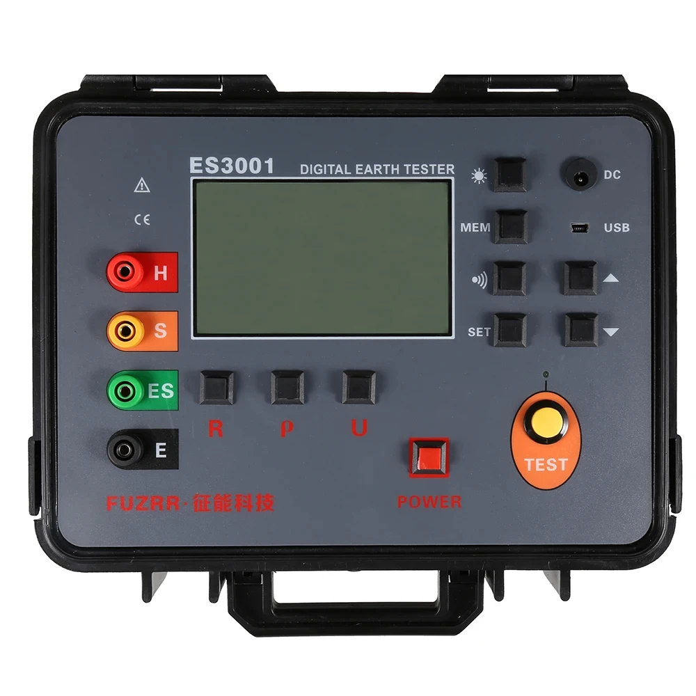 4-wire soil resistivity grounding resistance tester soil resistivity tester 0.00-9999kΩm