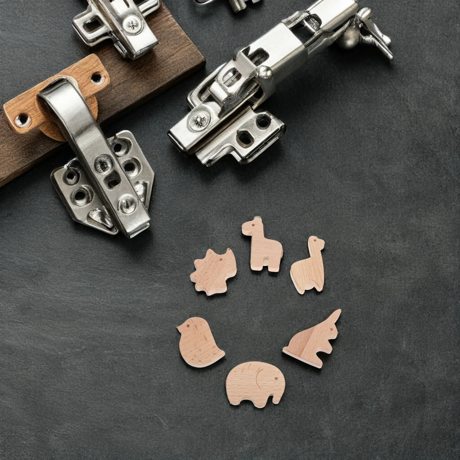 

6Pcs Unique Animal Design Wooden Knobs for Cabinets Drawers Smooth Surface Sturdy Material Perfect for Home Decor
