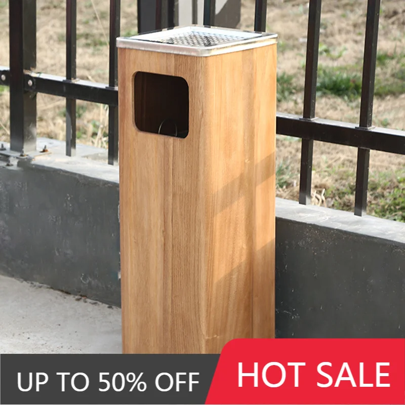 Simple Waste Bins Nordic Modern Luxury Litter Bins Multifunctional Wooden Creative Garbage Bag Household Kitchen Trash Bin