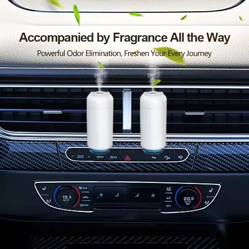 Ultrasonic Essential Oil Diffuser Mini Electric Waterless Vent Clip Car Air Freshener Diffuser USB Smart Spray Scent Diffuser