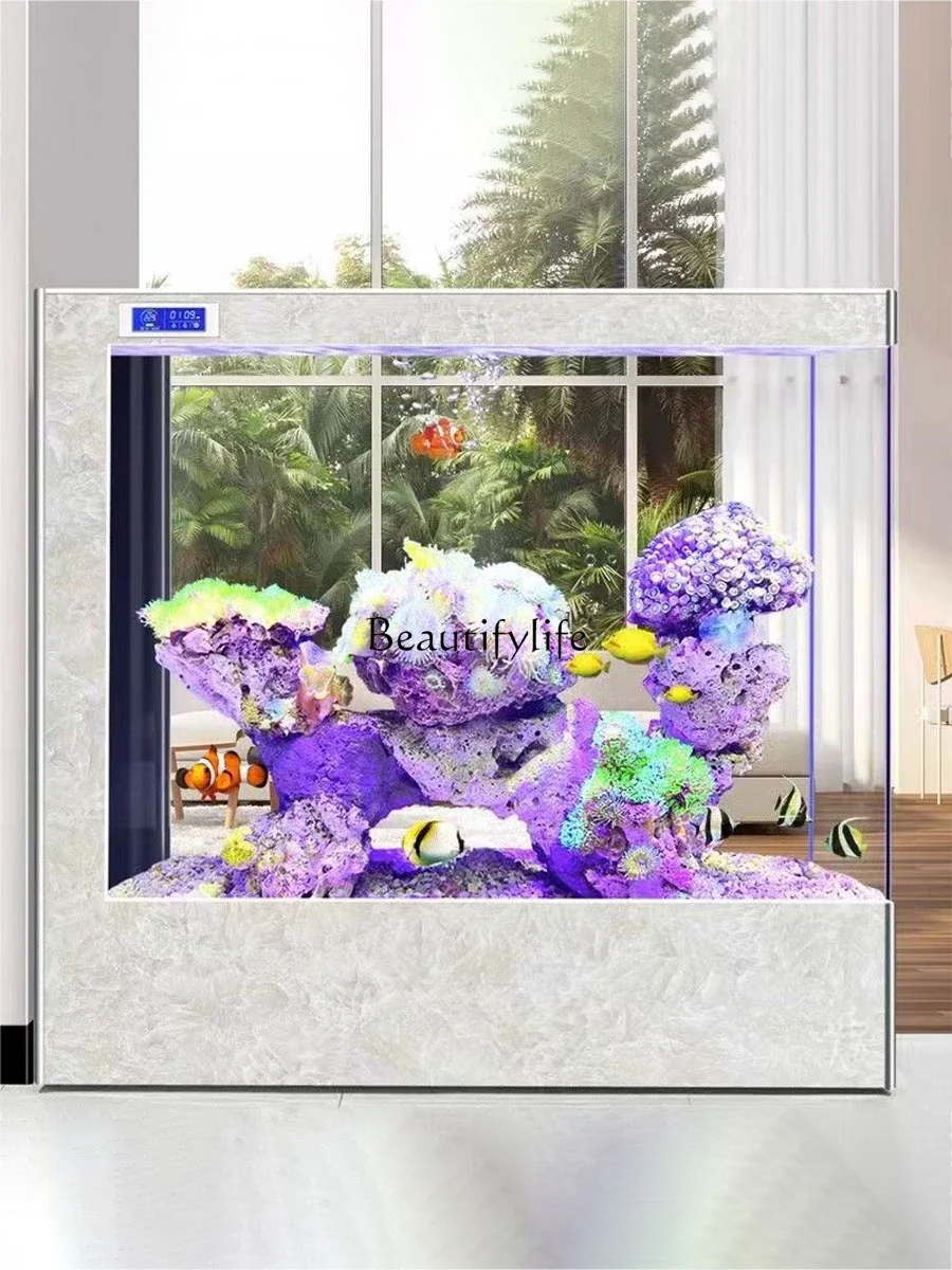 

FG-*Сверхбелый квадратный аквариум от пола до потолка, ленивая безводная стеклянная перегородка для аквариума