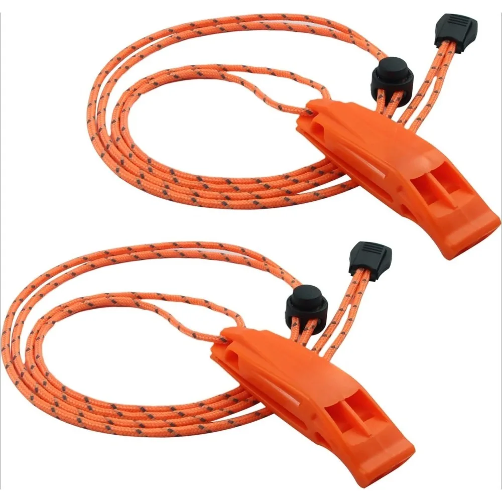 Emergency Whistle with Lanyard Loud Safety Survival Whistle for Outdoor Camping Hiking Boating & Rescue