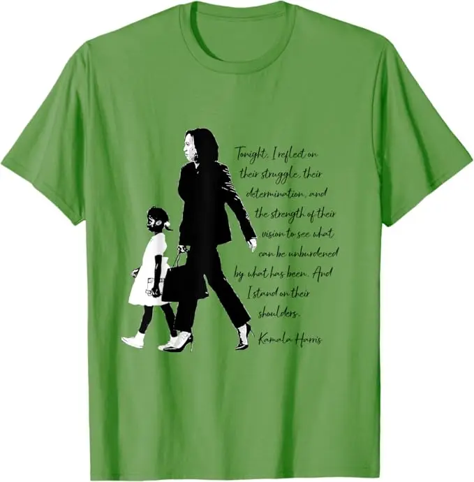 Kamala Harris and Ruby Bridges T-Shirt Women's Fashion Black Pride Graphic Outfit Funny Short Sleeve Campaign Tee Novelty Gift