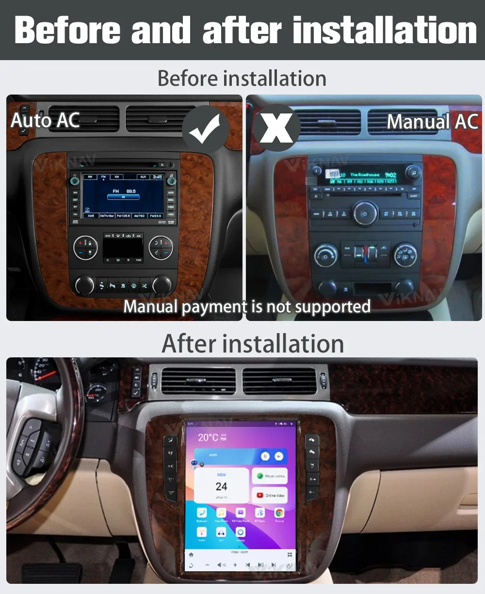 Android11 Car Multimedia Player For GMC Yukon/ Chevrolet Tahoe Silverado 2007-2012 Stereo Radio Receiver GPS Carplay WIFI 4G