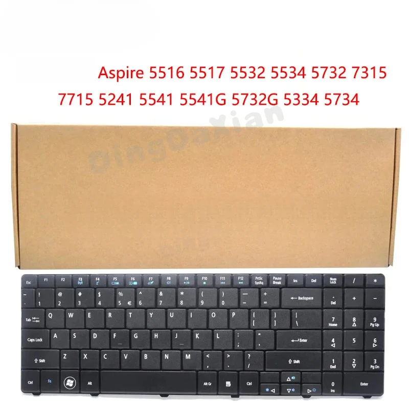Teclado de Substituição D+ Compatível com ACER Aspire 5516 5517 5532 5534 5732 7315 7715 5241 5541 5541G 5732G 5334 5734
