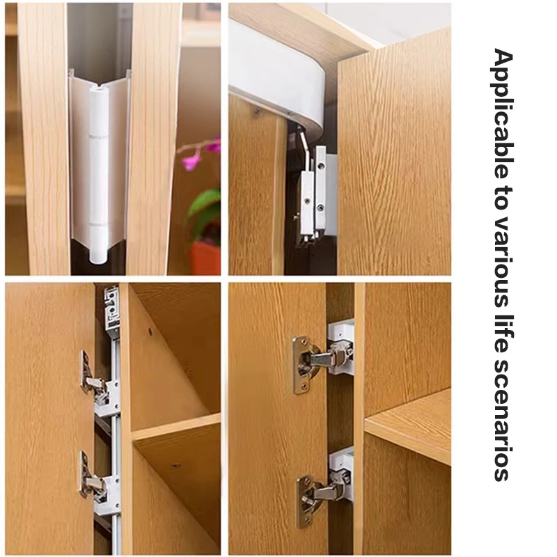 Double-Door Four-Door Hidden Cabinet Swing Door Track Telescopic Folding Side-Mounted Butterfly Door Slide Rail Hardware