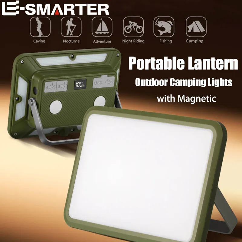 

Rechargeable Magnetic Work Light Rechargeable Camping Lamp Super Bright Outdoor Emergency Torch Lights Built-in 4000mAh Battery