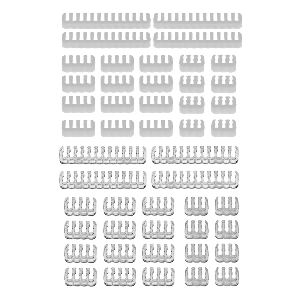 24pcs Cable Comb Organizer Acrylic for 3.0-3.6mm PC Power Cables Wiring 6/8/24 Pin Computer Cable Manager Clamp Clips