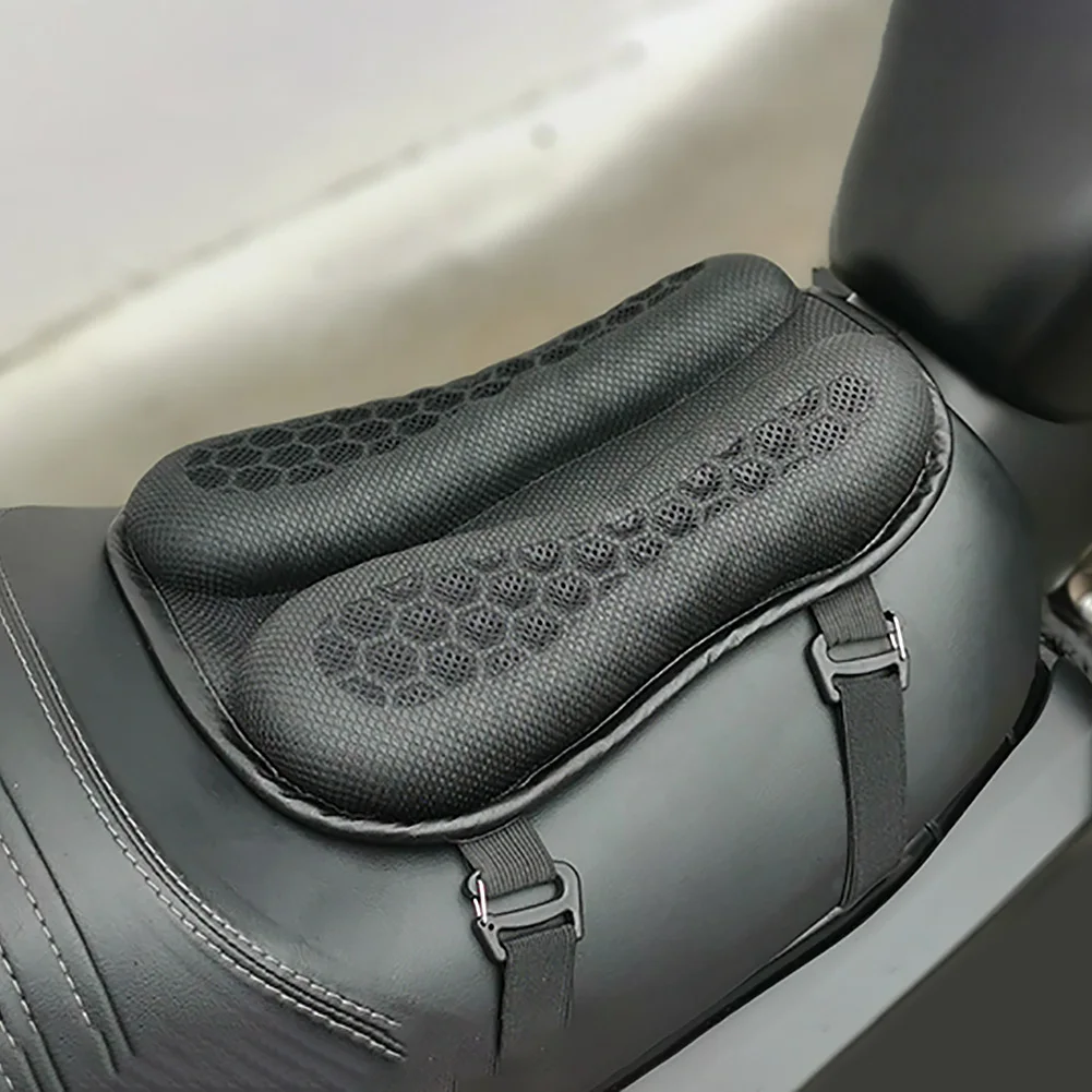 

Air Pad Cover Soft Seat Cover Comfortable Motorcycle Air Cushion Shock Absorbent Motorbike Accessories for Summer Riding Cycling