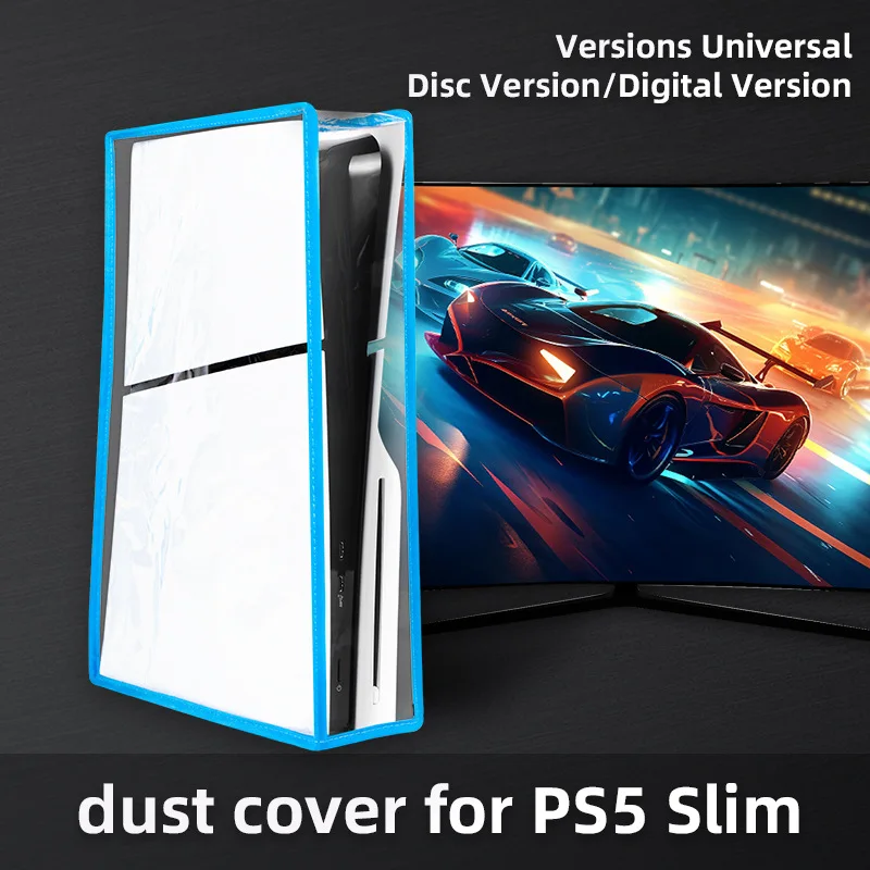 for PS5 Slim Disc and Digital Console Slim Dust Cover Anti-scratch Dust-proof Waterproof Shell Washable Protective Case