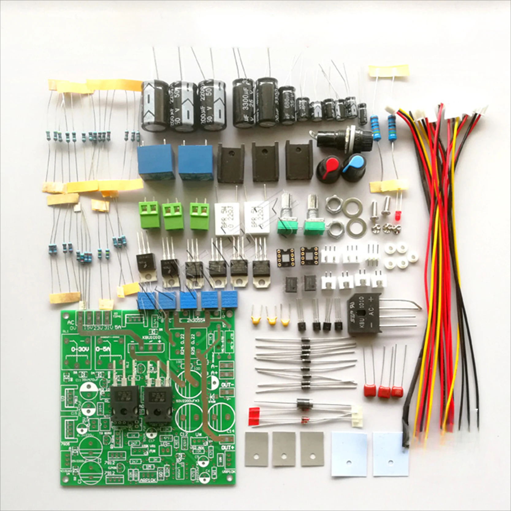 Adjustable Power Supply 0-30V 0-5A Learning Experiment Power Supply Board Constant Voltage and Current Power Supply Board Kit