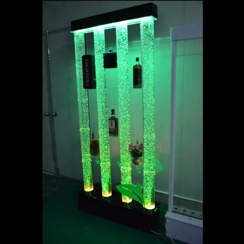 

2025customized.luxury wine cabinet led bubble tube lighting bar display cabinet