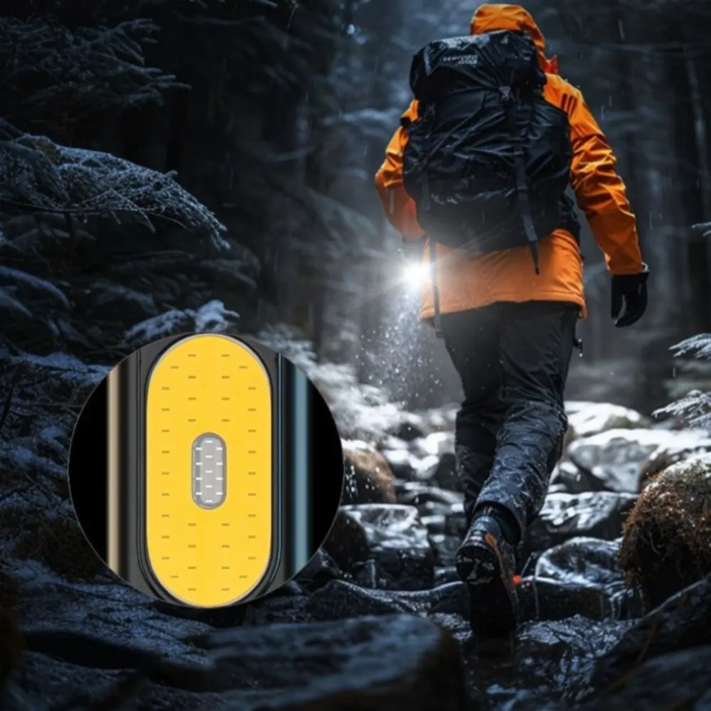 

Rechargeable LED Keychain Flashlight 550LM with Magnet Security Flashing Work Light Ultra-thin Multifunctional Mini Torch Light
