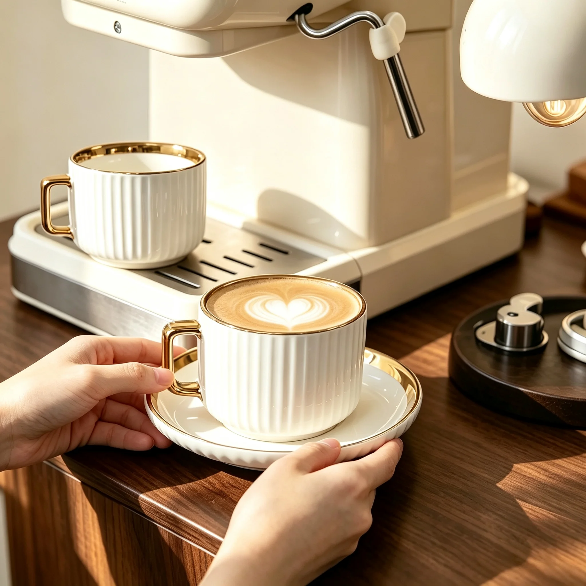 طقم فناجين قهوة وصحون سيراميك - مراجعة Coffee Tea Organizer وسعره