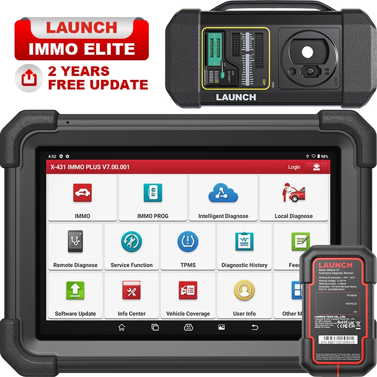 Picture 3: LAUNCH X431 IMMO ELITE X-PROG3 XPROG3 Key Programmer Diagnostic  Full System with 39 Reset Functions Support CAN FD DOIP