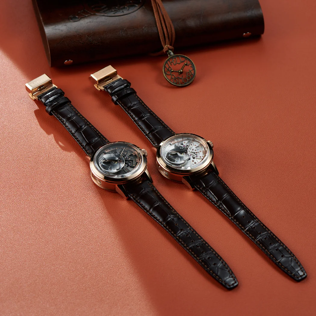 مستطيل الرجعية الرجال عادية الهيكل العظمي التلقائي الساعات الميكانيكية جلد العجل حزام المعدنية كريستال زجاج مقاوم للماء ساعة الهاتفي 45 مللي متر VM