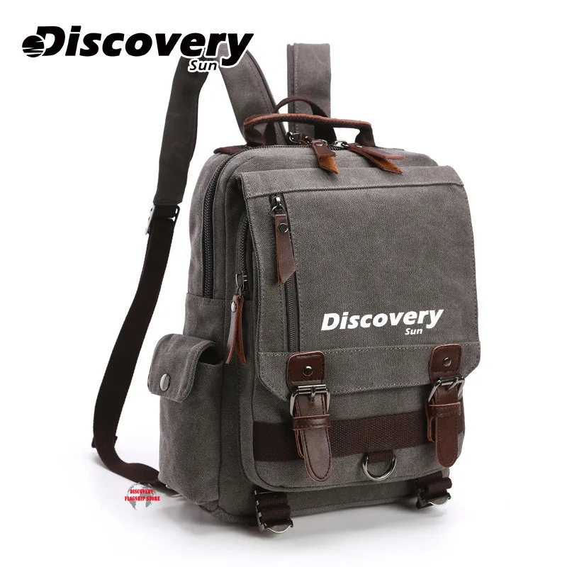 DISCOVERY-SUN Retro Travel Backpack Multifunctional Laptop High Quality Business Camping Backpack Youth Fashion Backpack