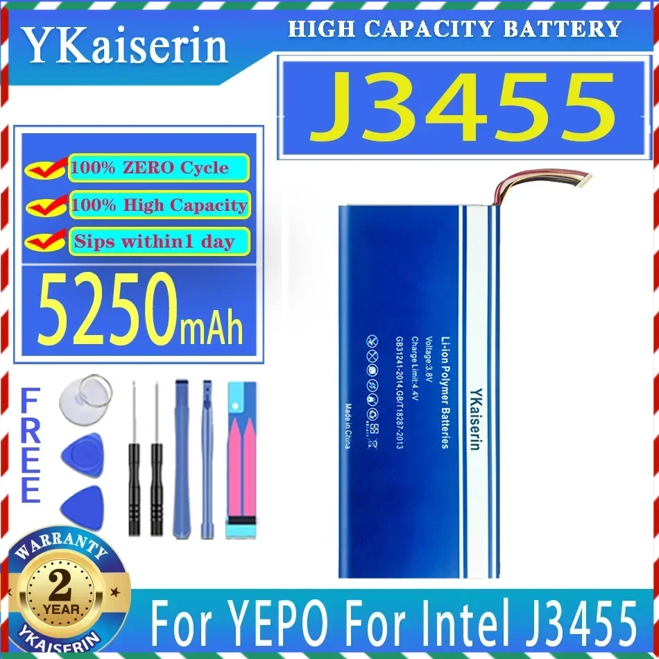 

YKaiserin 5250mAh Replacement Battery For Yepo for Intel J3455 Laptop Batteria