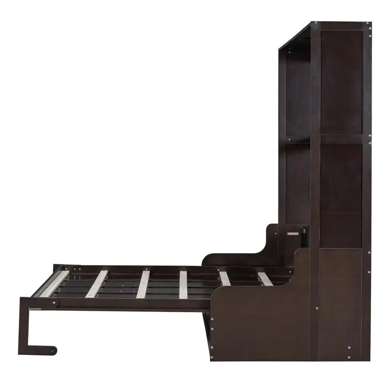 سرير حائط إسبريسو كوين ميرفي مع وسادة