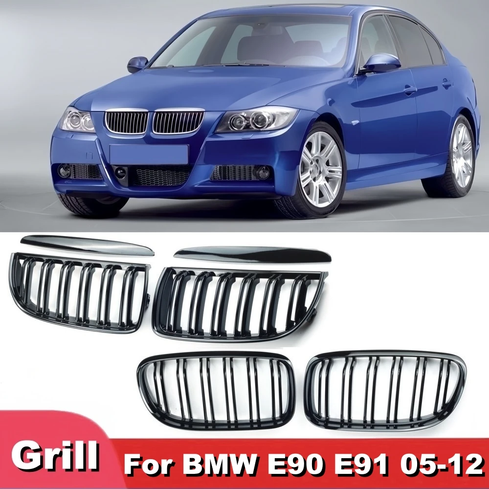 

For BMW E90 E91 3 Series 2005-2012 325i 320i 330i 335i Front Inlet Kidney Grille Racing Grill Sport Tuning Accessories Body Kit