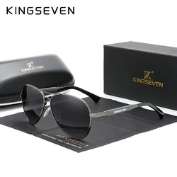 KINGSEVEN 2022 New Trend Quality Titanium Alloy Men's Sunglasses Polarized Sun glasses Women Pilot Mirror Eyewear Oculos de sol