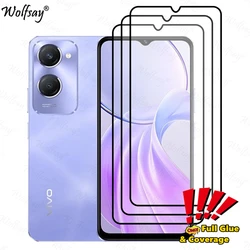 Vivo Y28S 5G 유리 용 Vivo Y28S 5G 강화 유리 용 전체 커버 전체 접착제 화면 보호기 Vivo Y28S 5G 유리 6.56 인치