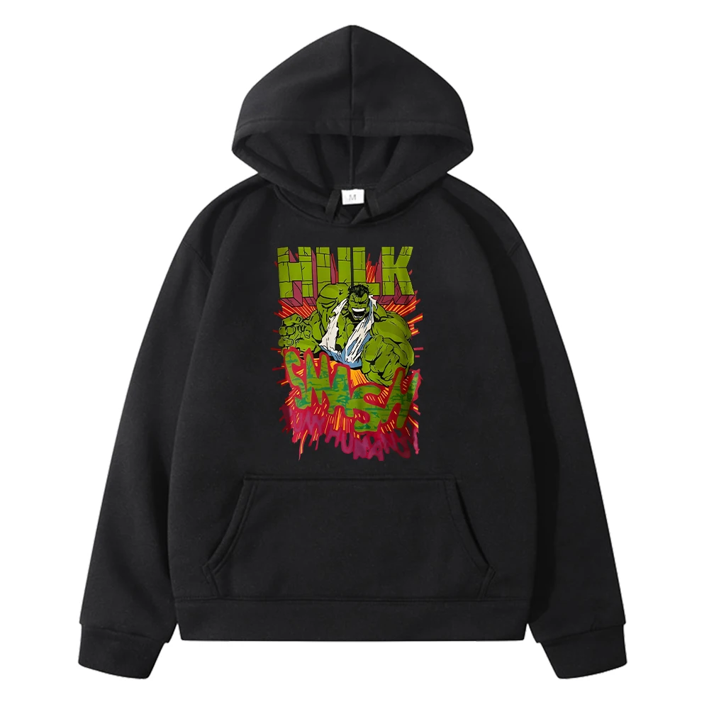 The Hulk Kawaii hoodies Fleece sweatshirt pullover boys clothes y2k sudadera Marvel Print anime hoodie jacket kids clothes girls