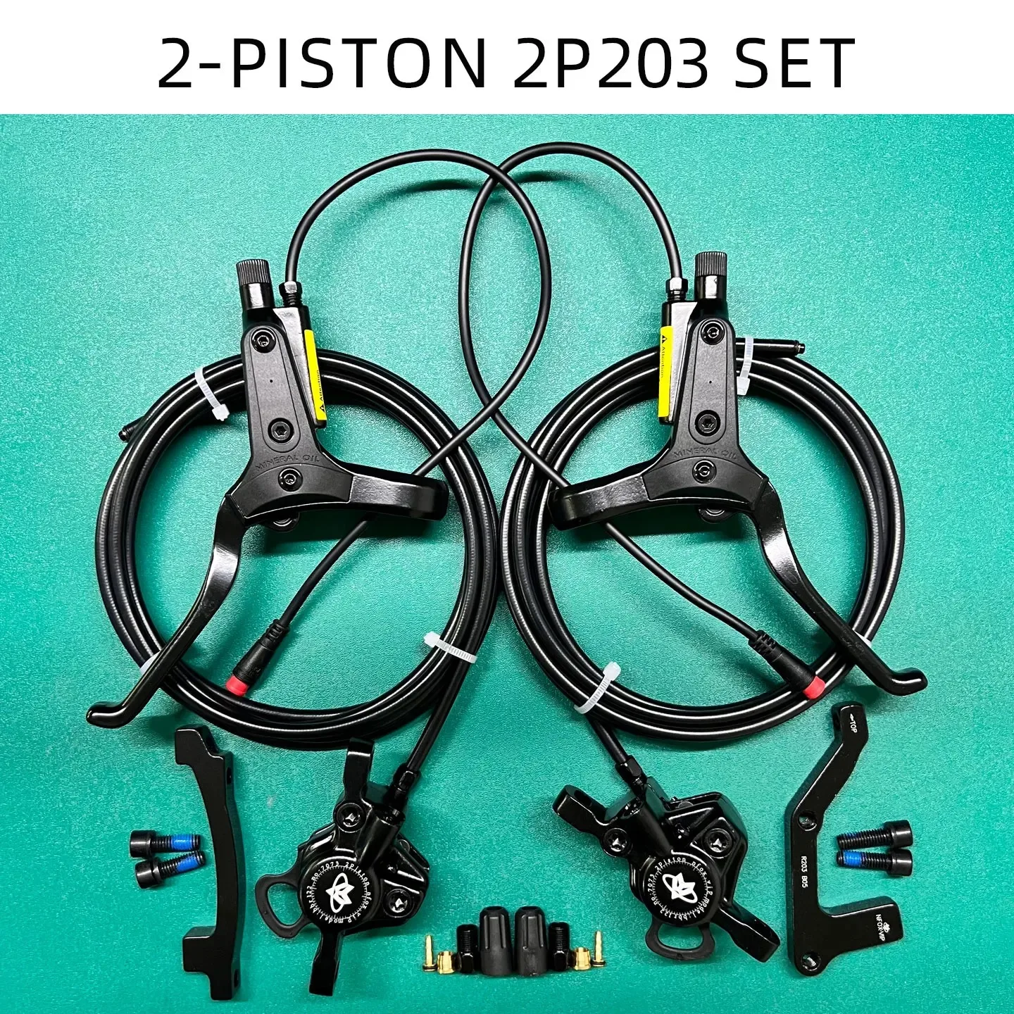 NFOX mountainbike hydraulische schijfremset SM2A vierzuigerremklauw elektrische scooter 2-pins 3-pins power-off hendel accessoires