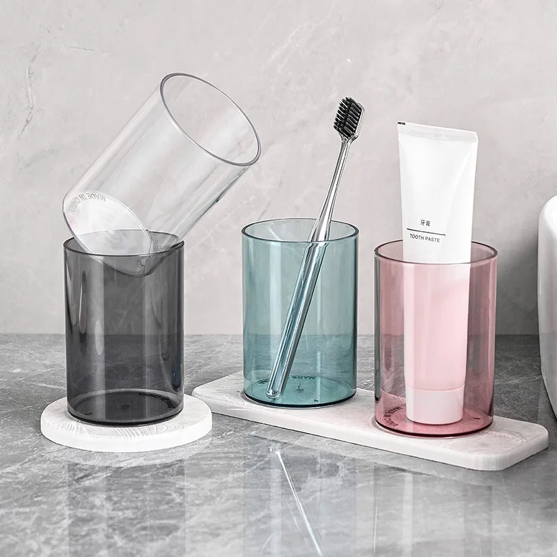 

Plastic transparent water cup light luxury simple high value toothbrush cup household couple cup dormitory toothpaste