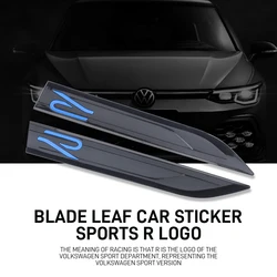 2pcs Metal Car Fender Side Wing Badge Sticker Accessories For Volkswagen VW Golf Polo Passat Touran GTI R Line R32 Touareg Jetta