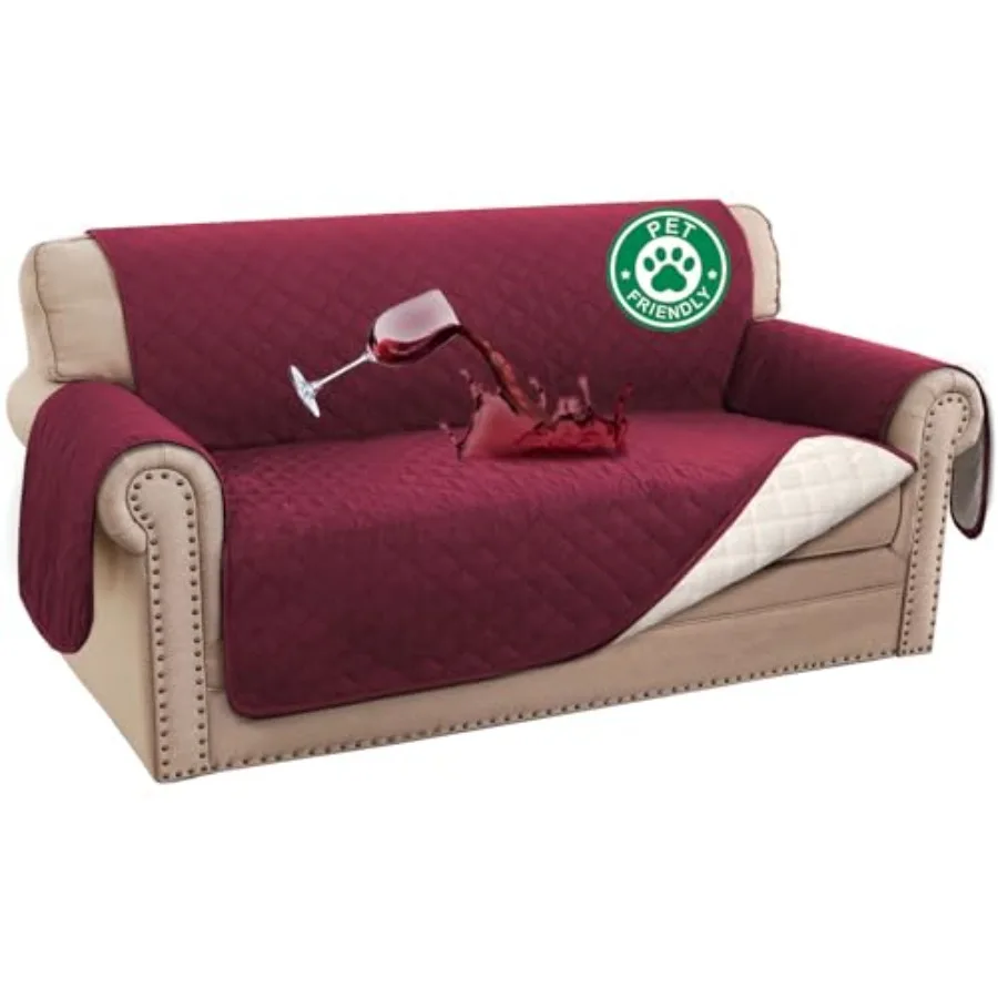 

100% Waterproof Couch Cover Sofa Covers for 2 Cushion Couch Loveseat Covers Triple Non-Slip Couch Cover for Dogs Washable Furni