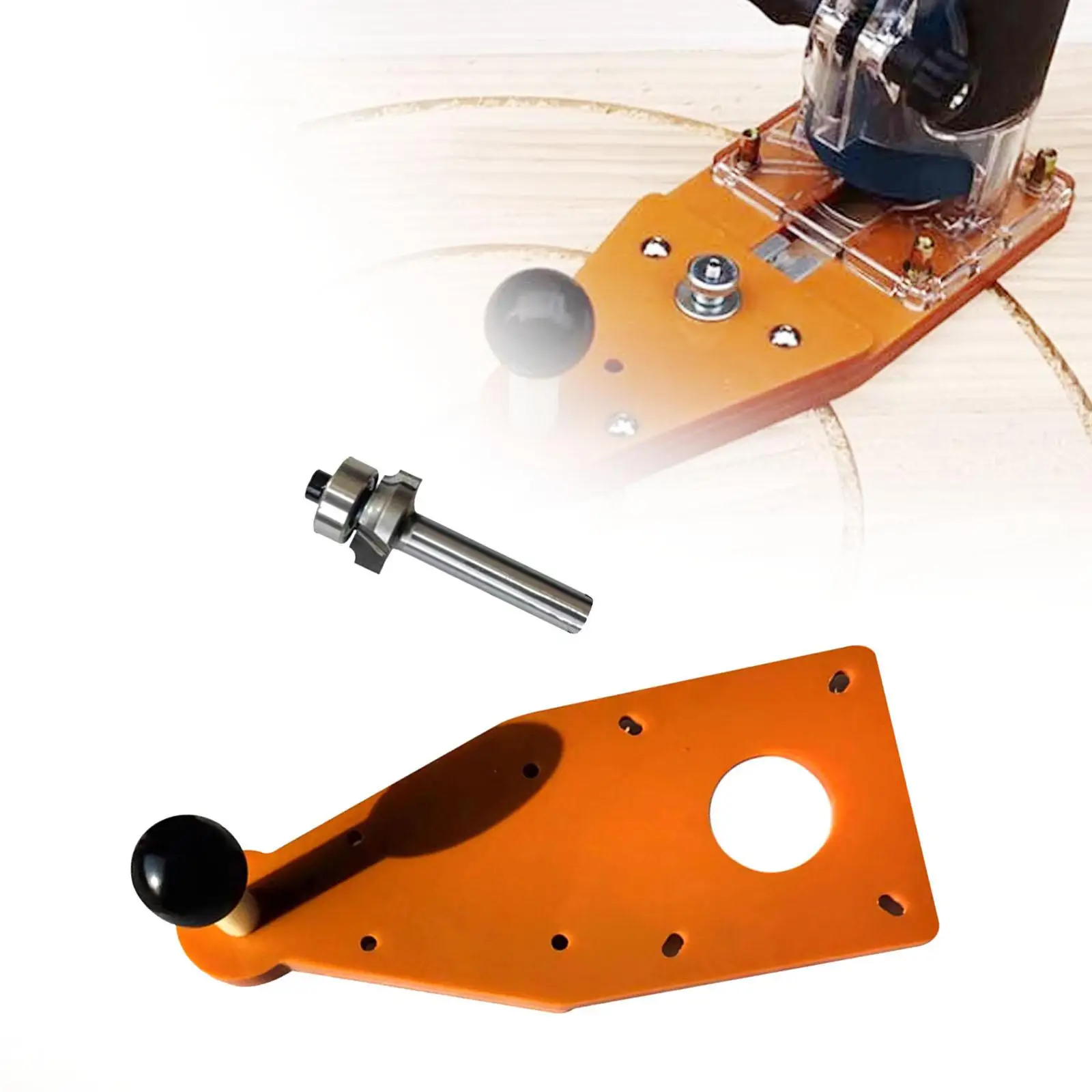 Edge Trimmer Balance Board with Router Bit Woodworking Aid Accessories Position Plate Router Base