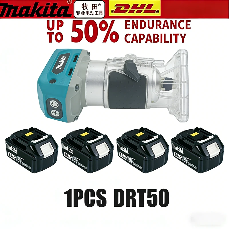 

Battery Makita DRT50 18V LXT Cordless Trimmer, Brushless Motor, Professional Rechargeable Slotting and Milling Tool,Edge trimmer
