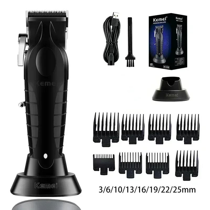 

Kemei KM-2296 Professional Hair Clipper for Men Hair Cutting Machine with Seat Charger Hair Trimmer Machine Haircut Machine