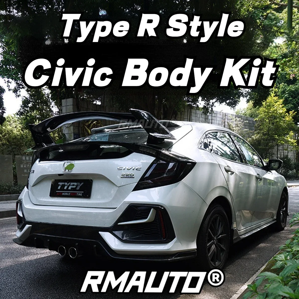 Civic Type R TR Style Spoiler Rear Trunk Wing Lip Spoiler Racing Body Kit For Honda Civic Sedan Hatchback 2016-2021 Accessories