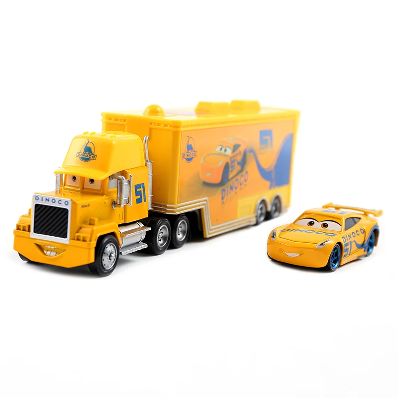 Pixar Cars Truck Verjaardagscadeaus Mobilisatie Jackson Cool Sister Francisc Container Truck Set Automodel Speelgoedvrachtwagenornamenten
