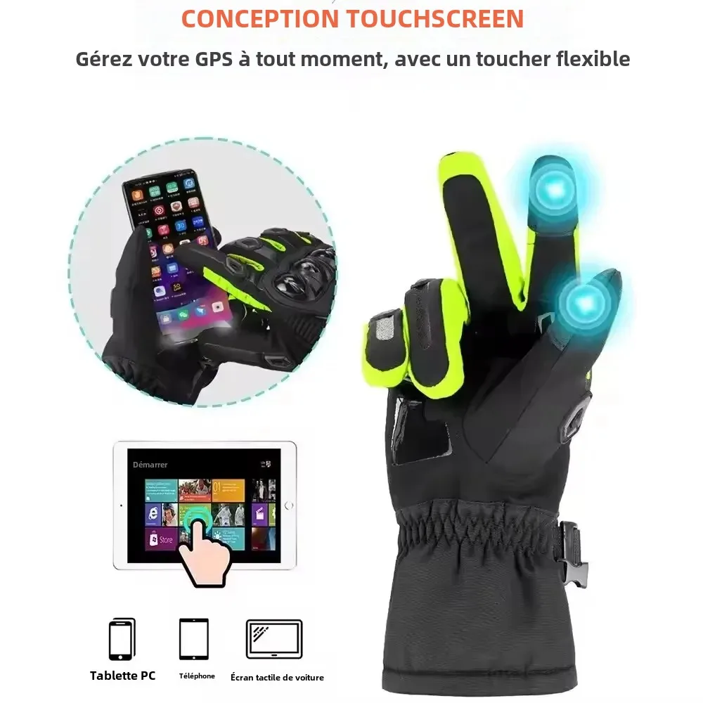 قفازات الدراجات النارية يندبروف مقاوم للماء Guantes موتو دراجة نارية قفازات ركوب الخيل شاشة تعمل باللمس موتو موتوكروس قفازات أربعة مواسم #4