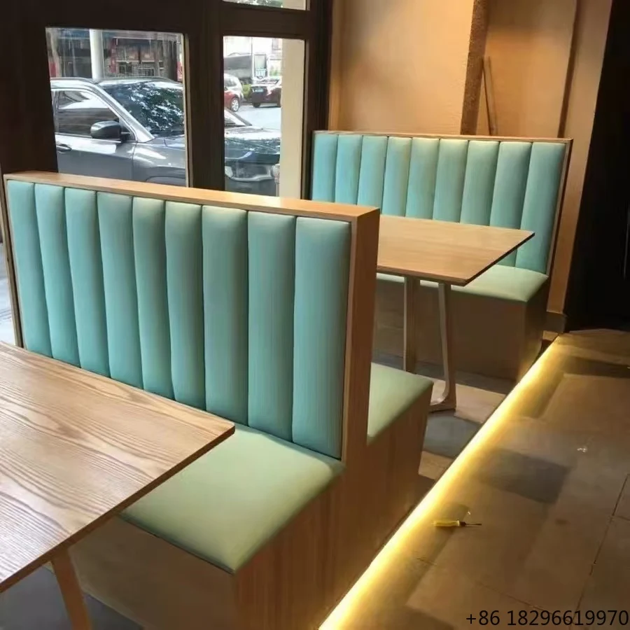 

XY Best Table and Chair Restaurant Combination Cafe Table Commercial bar Catering Teahouse Against the Wall Solid Wood Seats