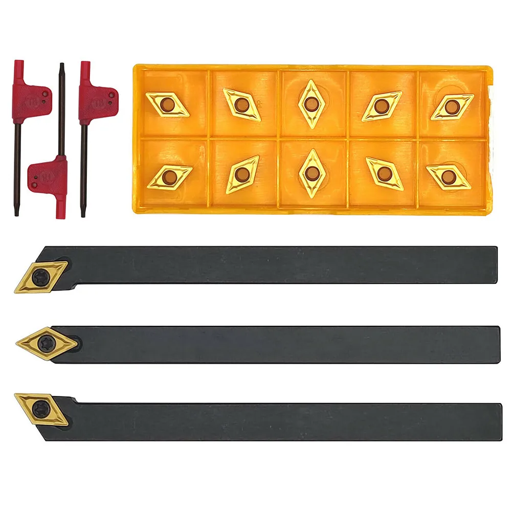 

Turning Holder Turning Tool Holder For Lathe Turning Holder Components Easy To Use Practical Replacement 16Pieces 93° Tool Style