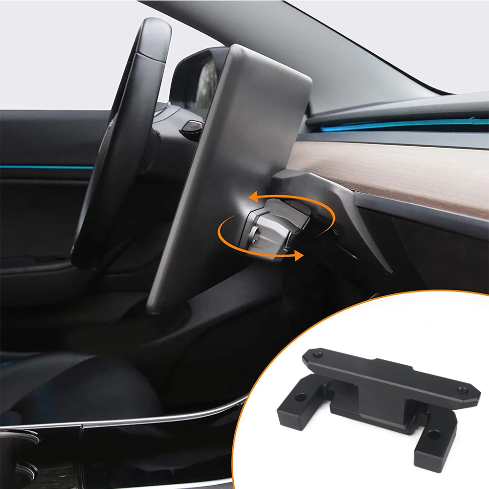 Screen Rotating Holder Center Console Navigation Screen 30 Degree Swivel Mount Original Silver Bracket for Tesla Model 3 Model Y