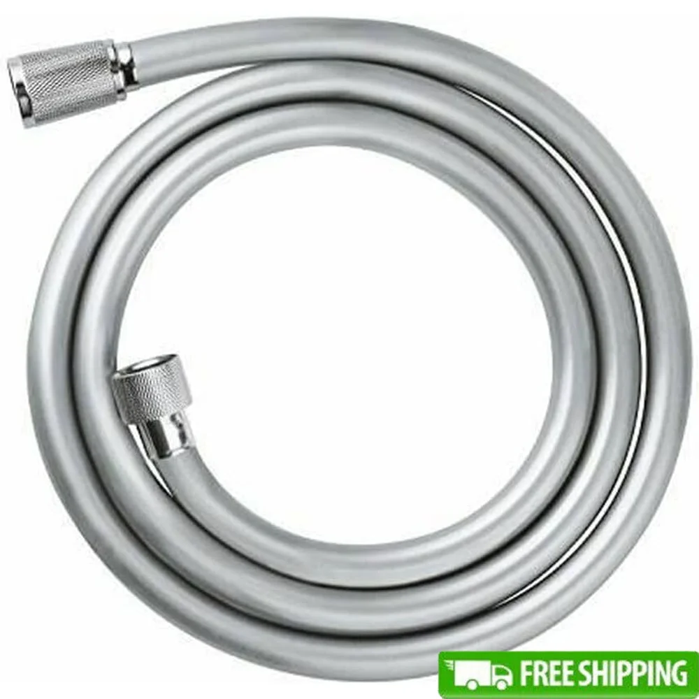 

TwistFree Shower Hose Chrome 59in Flexible Durable Hose Easy Clean Non Tangling Smooth Finish Maximum Pressure 5 Bars