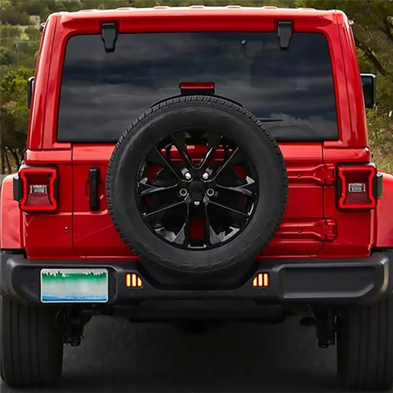 

A19Q-Rear Bumper Reflector Light For Jeep Wrangler JL 2018-2023 Rear Fog Light Turn Signal Brake Lights