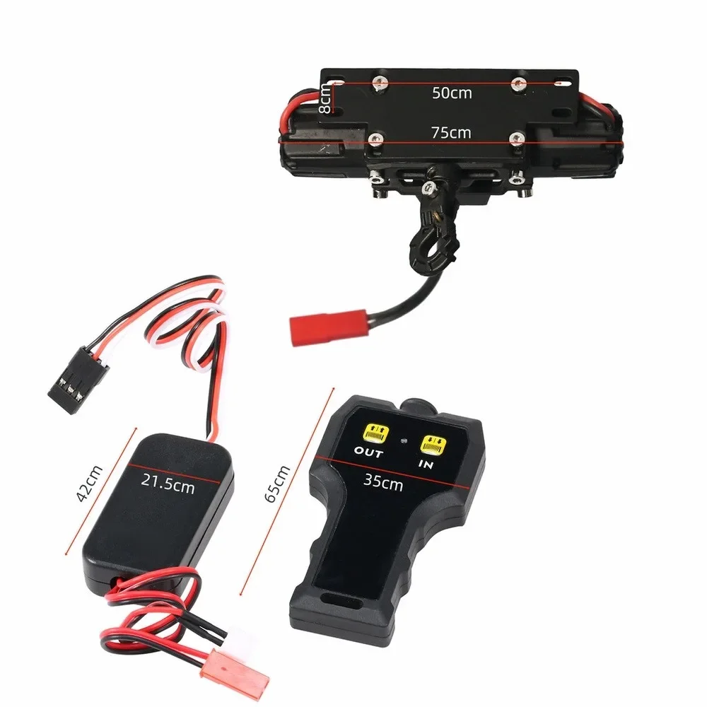 RC Dual Motors Automatic Winch Wireless Remote Controller System for 1:10 RC Crawler Car Axial SCX10 90046 Traxxas TRX4 TRX6