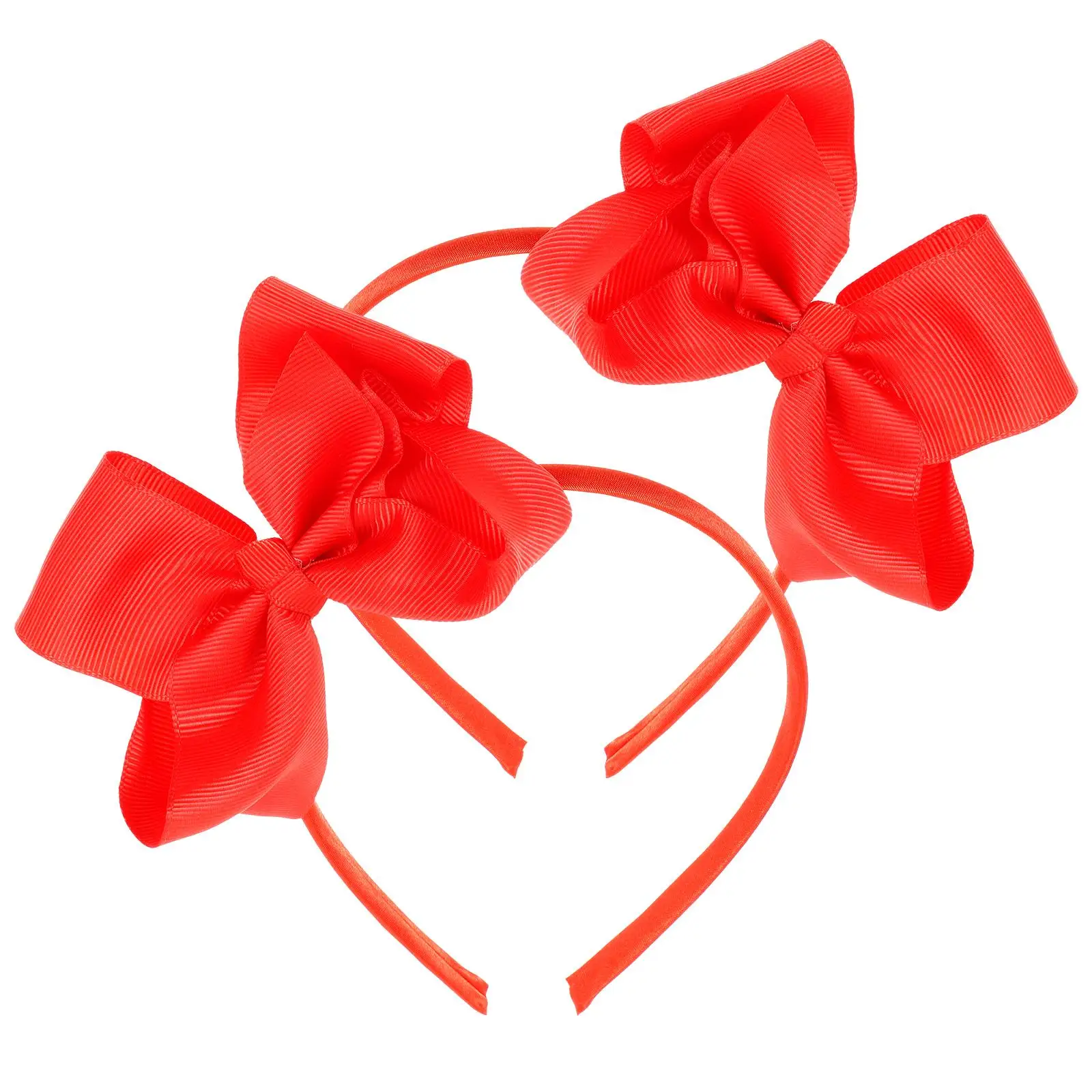 

2Pcs Headband Girls Red Bow Bow Headbands For Girls Hair Bows Kids Fashion Daily Wear Party Birthday Safe Cloth