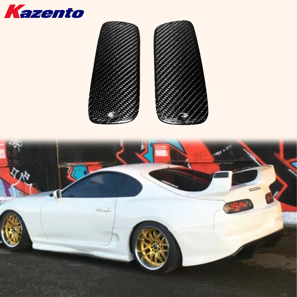 

For Toyota 93-98 Supra MK4 JZA80 TR Style Carbon Fiber Rear Spoiler End Cap