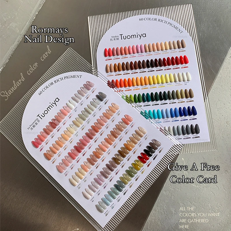 Rormays Fashion Żelowy Lakier do Paznokci 60 SZTUK Mieszany Jednolity Kolor Galaretki Trwały UV LED Primer Wykończenie Tęczowy Nude Zestaw do Penetracji Koloru Paznokci